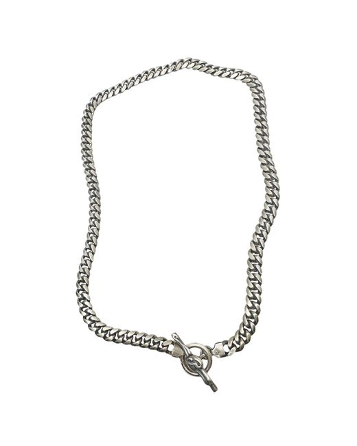 Tg-Jewellery by Tamara Gervasio Brown Celtic Dog Oxide And Satin Curb Chain Sterling for men
