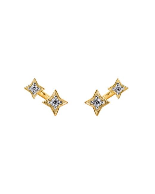 BLOOMTINE | Earth Angel HQ Metallic Illuminess Mini Vermeil Shooting Star Studs