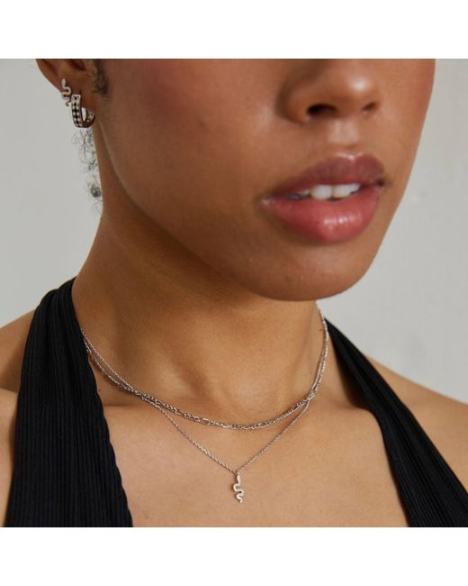 Bermuda Watch Company Metallic Annie Apple Lucinda Sterling Silver Curb Chain Necklace