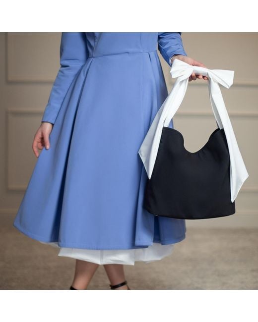 RainSisters Black Moonlight Bow Tote Bag