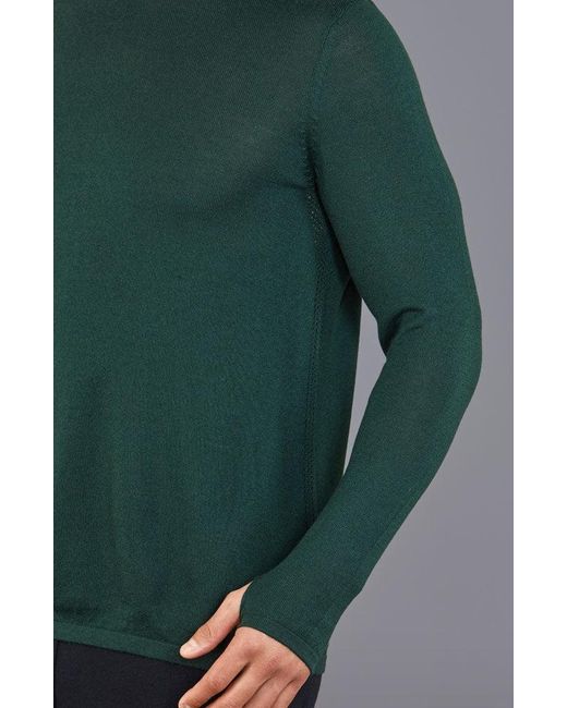 Paul James Knitwear Green Heavyweight Merino Activewear Training Kratos Top for men