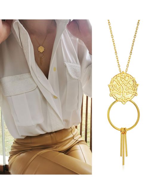 Nowart Jewelry Metallic Viking Tree Of Life Necklace