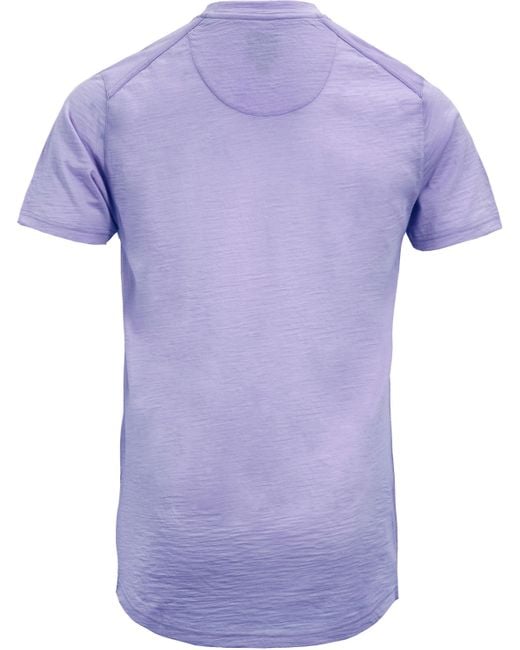 Lords of Harlech Purple Cassius Merino Jersey Crew Neck Shirt for men