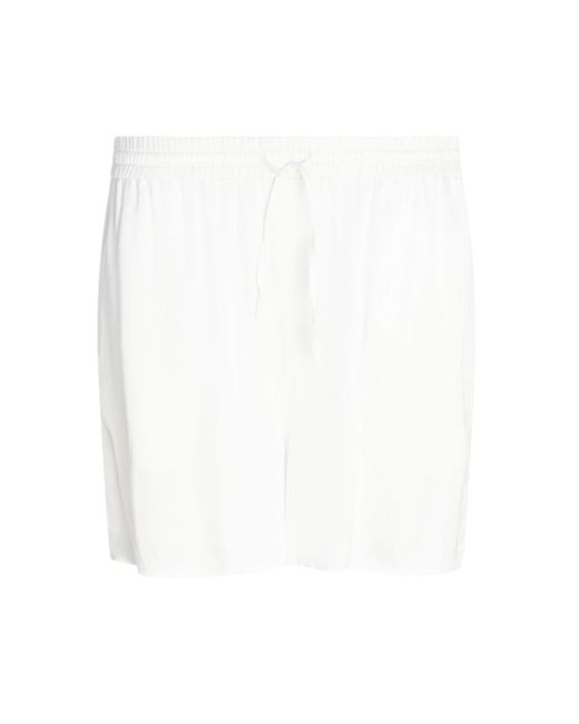 Circular Path White Lounge Short