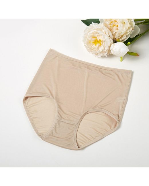 Soft Strokes Silk Natural Neutrals Set Of Two Knitted Silk Mid Rise French Cut Pantie Shimmer Collection