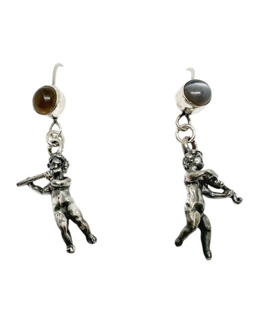 Tg-Jewellery by Tamara Gervasio Black Violin & Flute Cherub Earrings