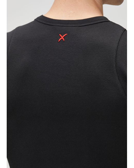 Pcfg Black Rib Tank Top With Patch for men