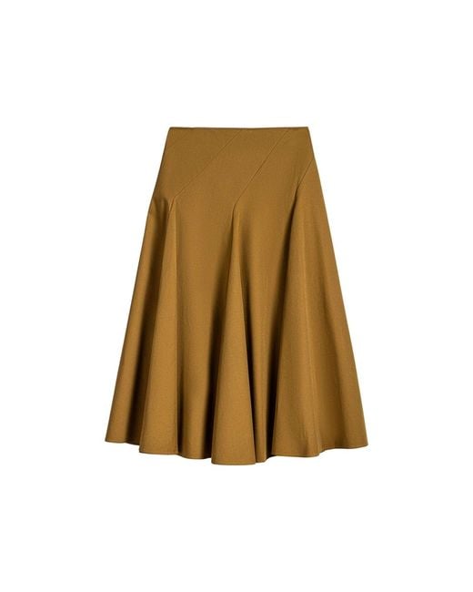 Nocturne Natural Flared Midi Skirt
