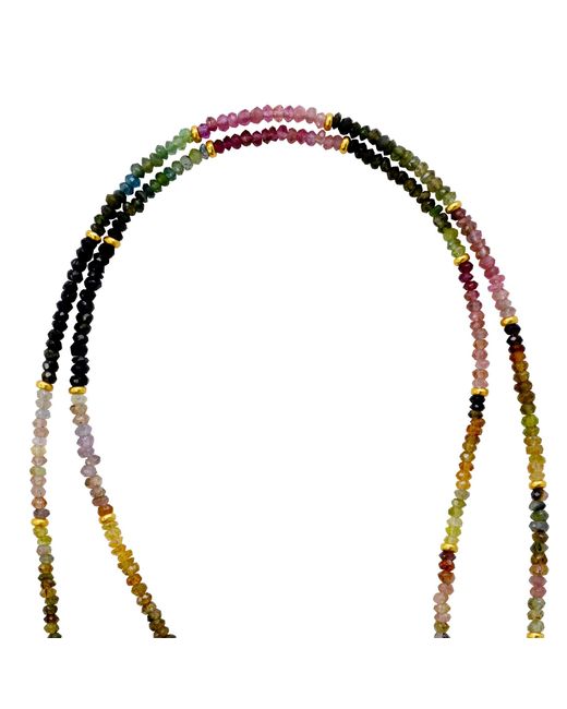 Bombyx House Metallic Tiny Tourmaline Ombre Bead Long Necklace