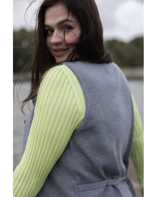 SALANIDA Gray Galante Knitted 100% Merino Waistcoat