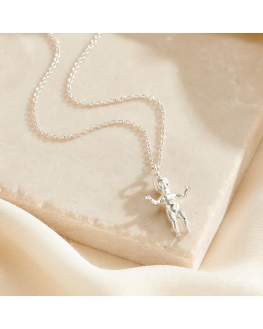 Posh Totty Designs Metallic Sterling Lucky Baby Charm Necklace