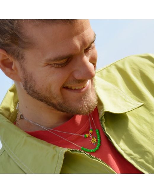 Pinnole Metallic Sun Rays Like Stilts Necklace