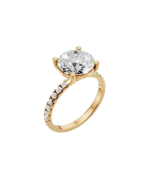 Aya Fine Jewelry Metallic Round Lab Diamond Solitaire Engagement Ring