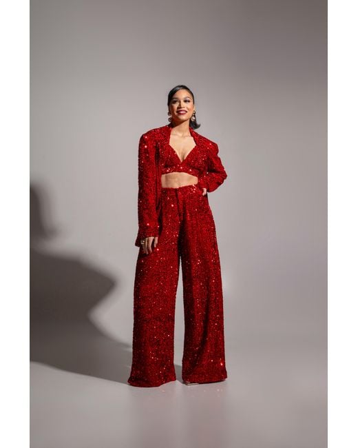 Ofuure Red Liza Bra Top