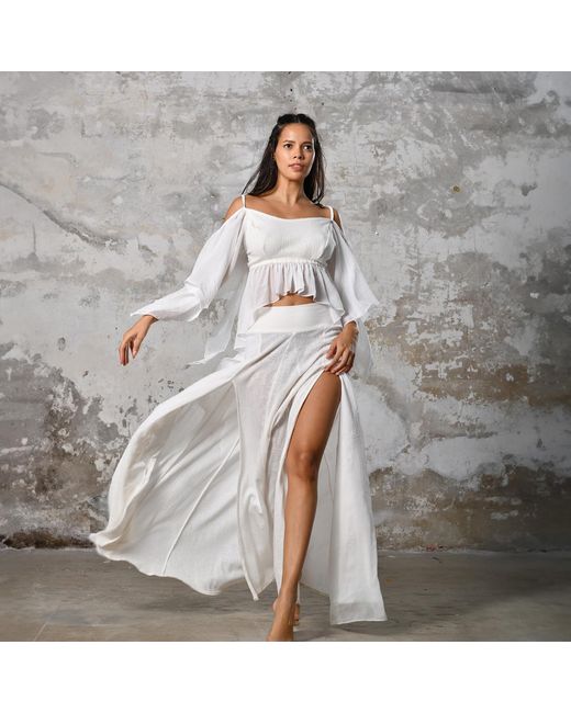 Zhenabia White Venus Blouse