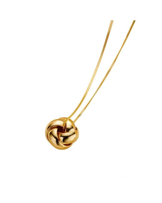 Posh Totty Designs Metallic 9Ct Knot Charm Necklace