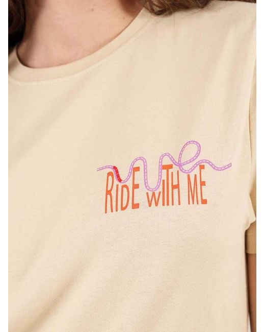 blonde gone rogue Natural Neutrals Roller Coaster Graphic Print T-Shirt, Organic Cotton