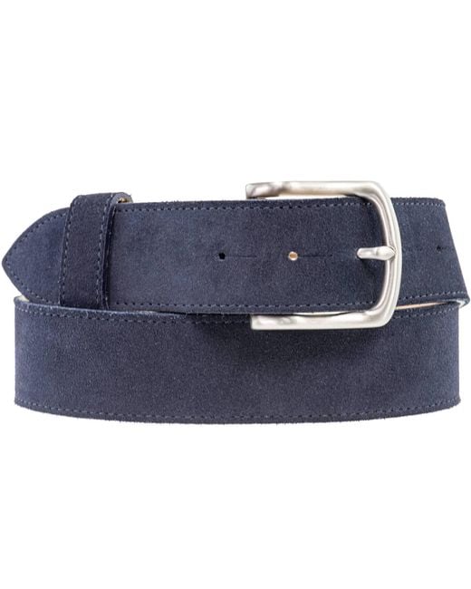 Peachy Belts Ltd Blue Suede Belt With Our Oval Gemstone Buckle
