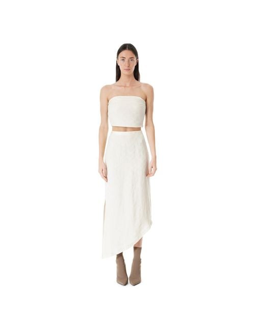 MARGOT VII White Sky Nude Skirt