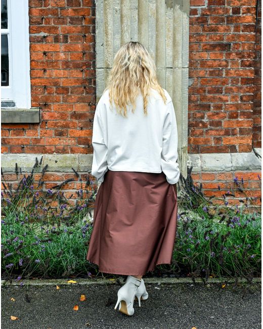 Frock Tales Brown Meyer Wrap Midi Skirt