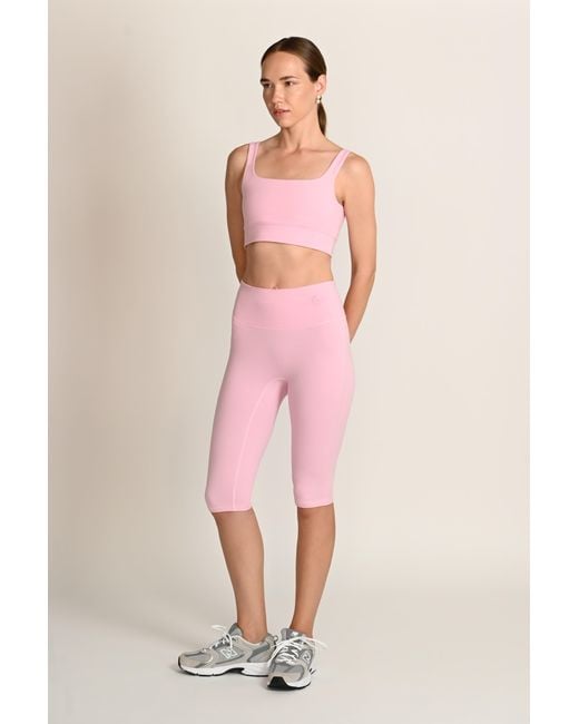 The Koozy Pink Daru High Waist Cropped Leggings