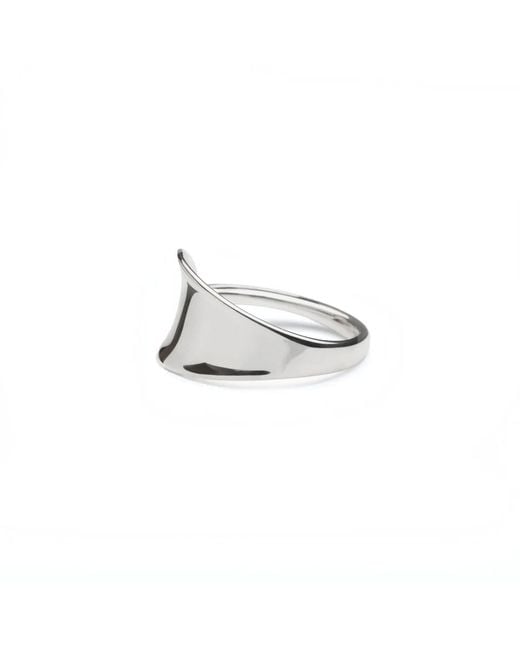 Shabella Nyc White Moon Adjustable Ring
