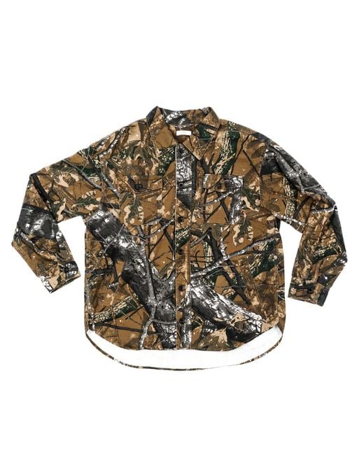 Ariko Green Real Tree Camo Bucky Split Hem Shirt Jacket