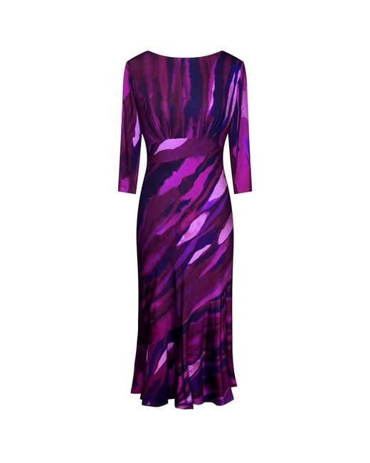 Alie Street London Purple Maxine Asymmetric Dress Vivid Plum