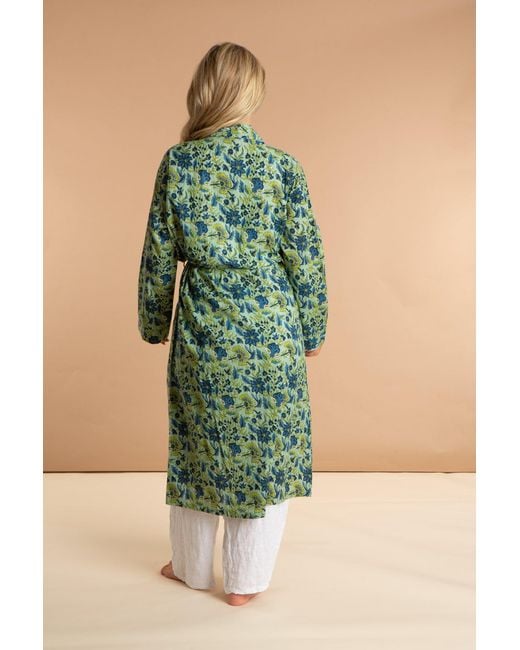 Inara Green Ladies Indian Cotton Robe