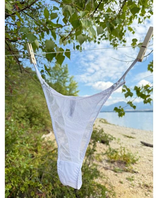 Alevy Studios White The Thong