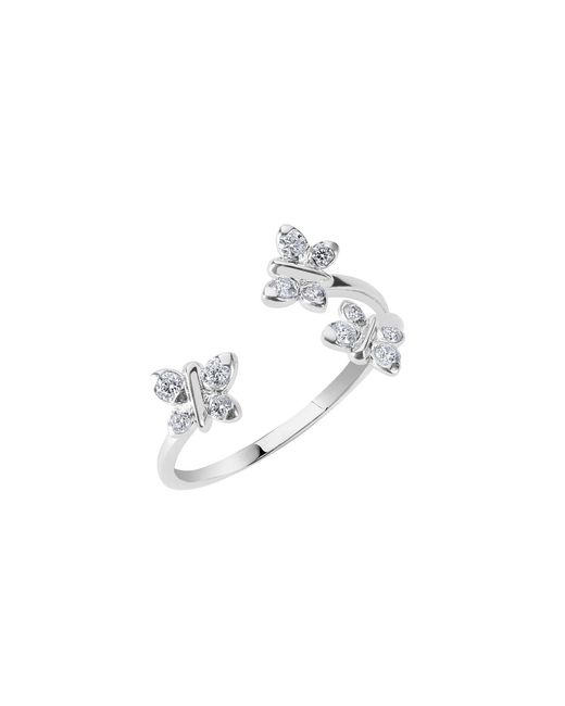 BLOOMTINE | Earth Angel HQ White Enchanting Flutterfly Premium Sterling Butterfly Ring