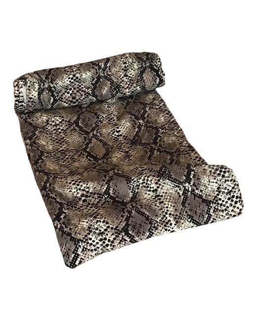 Romer Millinery Black Twisturban Turban Python Print Cotton