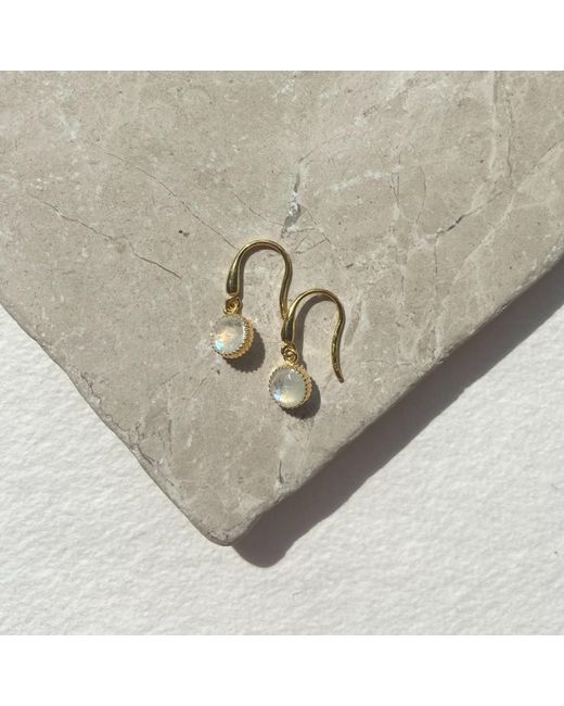 Auree Jewellery Multicolor Barcelona June Birthstone Hook Earrings Moonstone