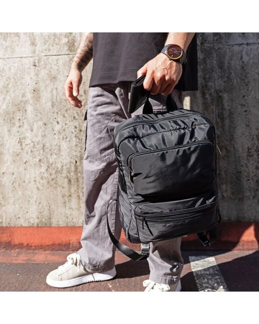 Storm Black Zephyr Nylon Modulated Backpack for men