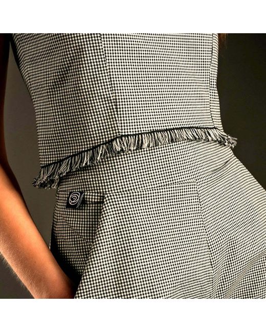 OUT OF SYNC Gray Check Shorts