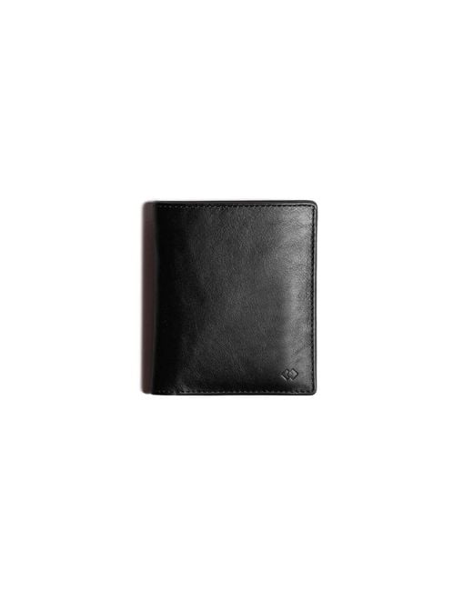 Harber London Black Leather Bifold Wallet With Rfid Protection for men
