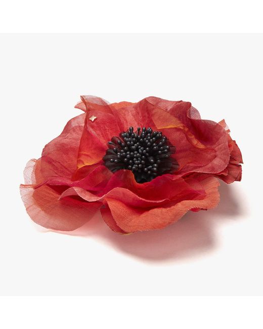 Helena Simon Red The Poppy Floral Brooch