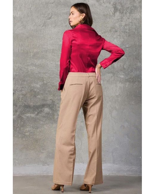 Madison / Savile Red Rose Regent Pleated Satin French Cuff