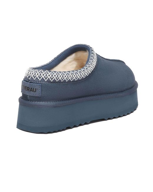 EverAu Australia Blue Wonga Leather Slippers