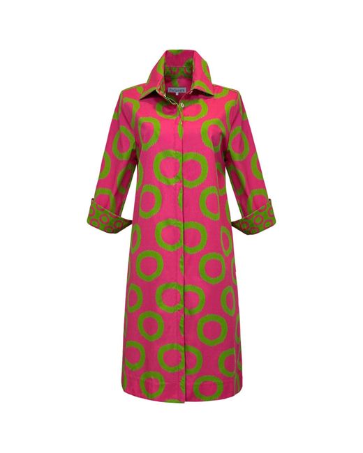 Perlavera Barbara Solid Fitted Dress Contrast Cuffs