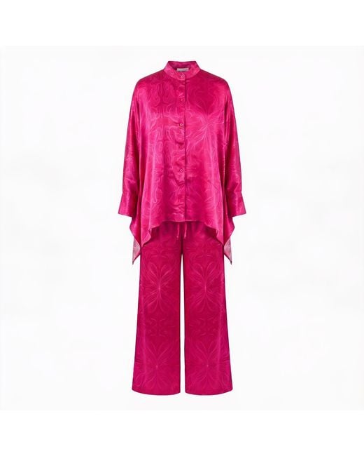 Janara Jones Pink Fuchsia Iris Print Icarus Set