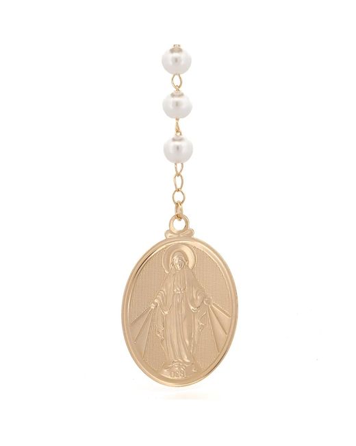 Ebru Jewelry Natural Divine Grace Pearl & Virgin Mary Necklace