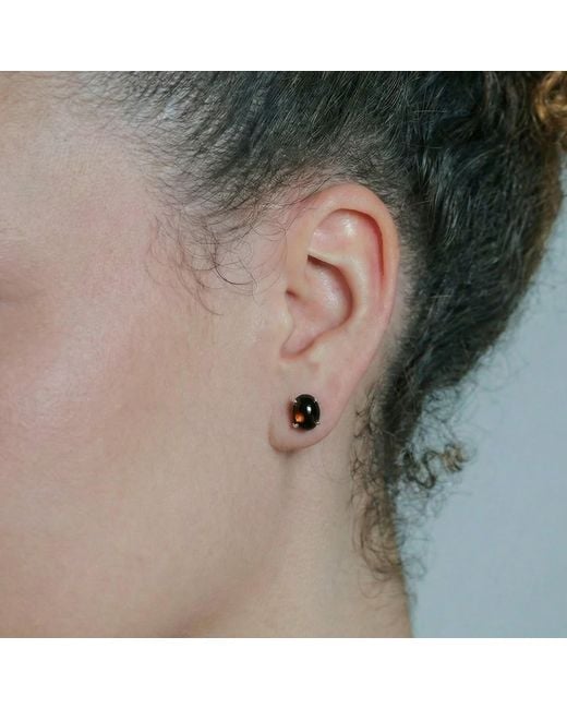 Onia Black Smokey Quartz Studs