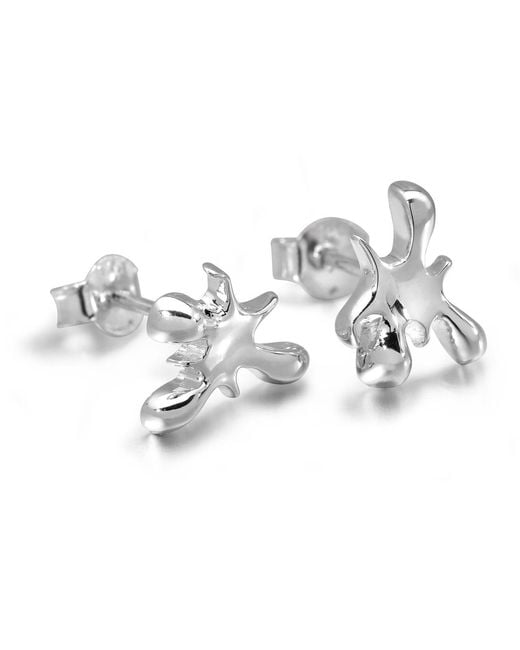Lucy Quartermaine Metallic Solid Sterling Splash Studs