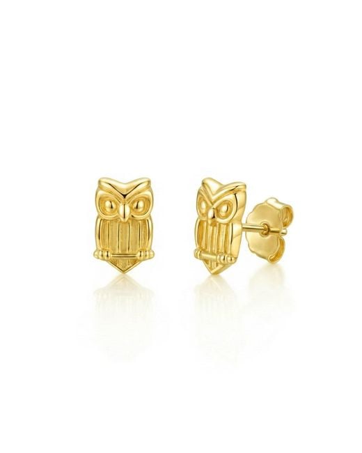 Unaloe Metallic Plated Owl Earrings – Protection, Wisdom And Intuition – Talisman – Jewellery For