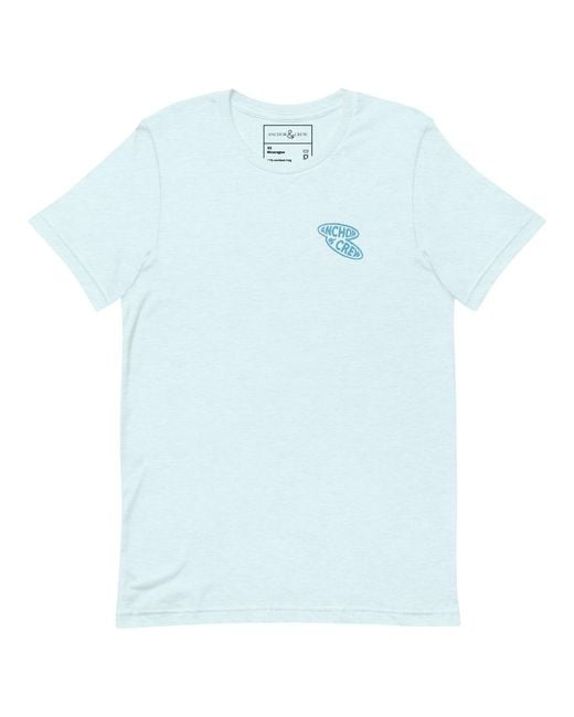 Anchor and Crew Blue Ice Surf N Waves Passenger Organic Cotton T-Shirt for men