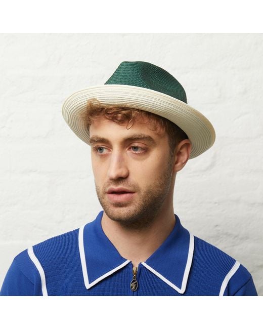 Dasmarca Hats Green Dasmarca Florence Emerald Summer Two Tone Crushable Hat for men