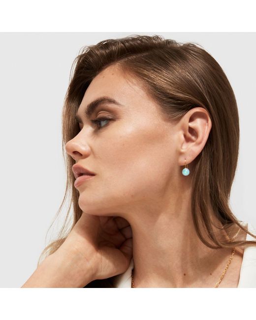 Ora Pearls Blue Sea Opal Hook Earrings