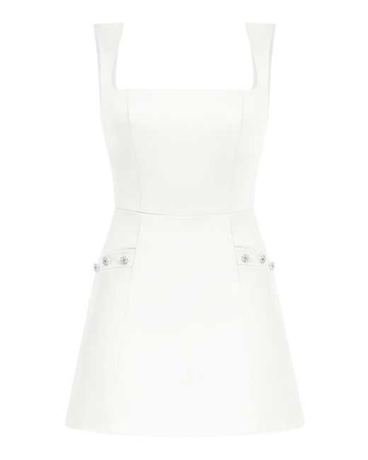 Tia Dorraine White Blame Gravity Satin Mini Dress – Pearl
