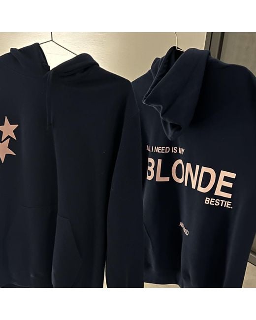 Aura & Co Blue All You Need Is Your Blonde Bestie Hoodie